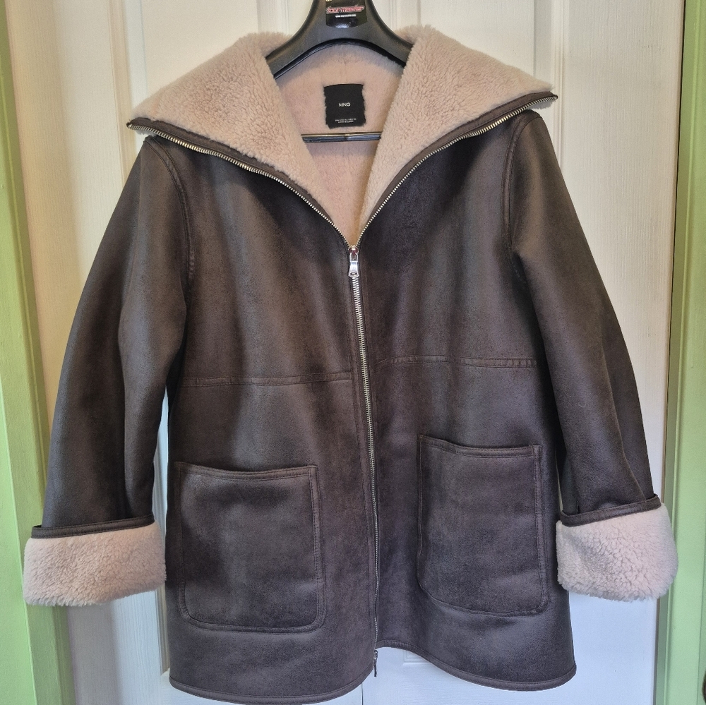 Mango Shearling Jacket - Picture 2 of 8